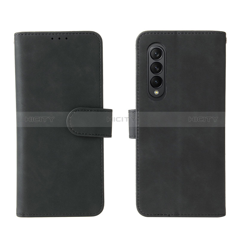 Leather Case Stands Flip Cover Holder L01Z for Samsung Galaxy Z Fold4 5G Black