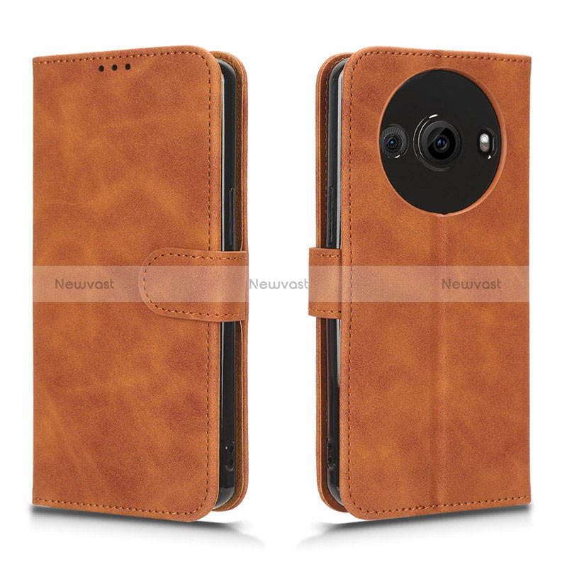 Leather Case Stands Flip Cover Holder L01Z for Sharp Aquos R8 Pro