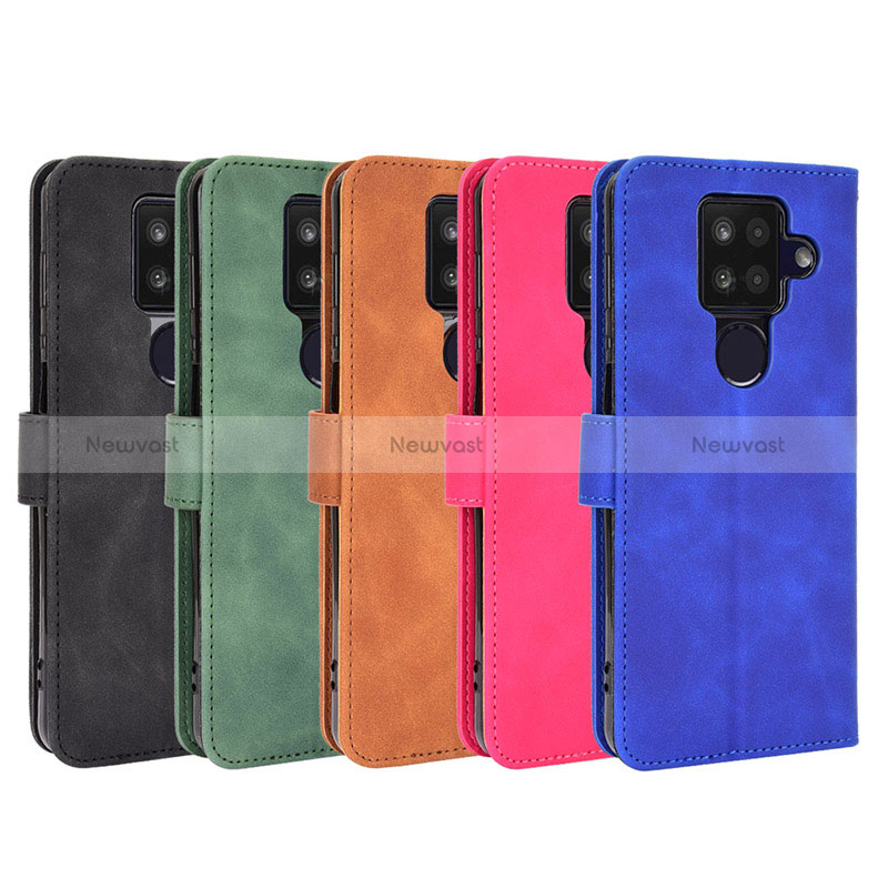 Leather Case Stands Flip Cover Holder L01Z for Sharp Aquos Sense4 Plus