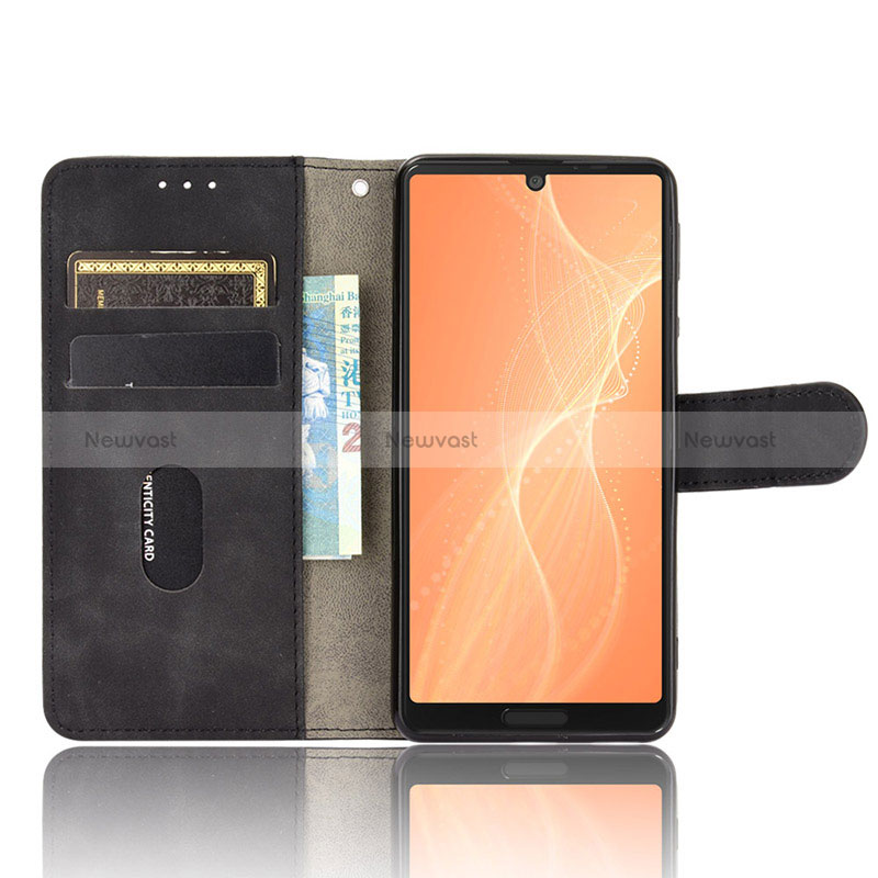 Leather Case Stands Flip Cover Holder L01Z for Sharp Aquos Sense5G