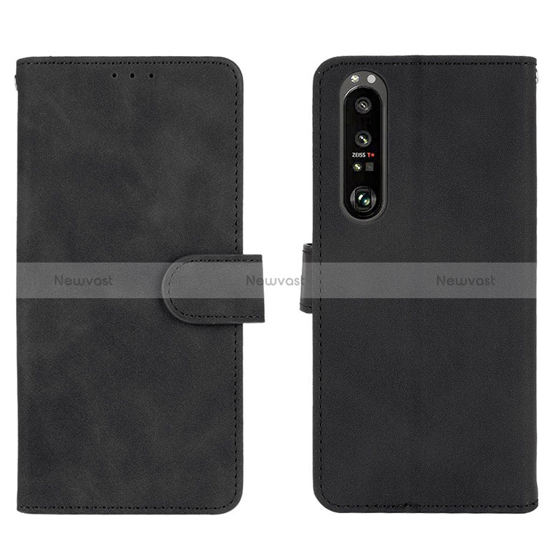 Leather Case Stands Flip Cover Holder L01Z for Sony Xperia 1 III