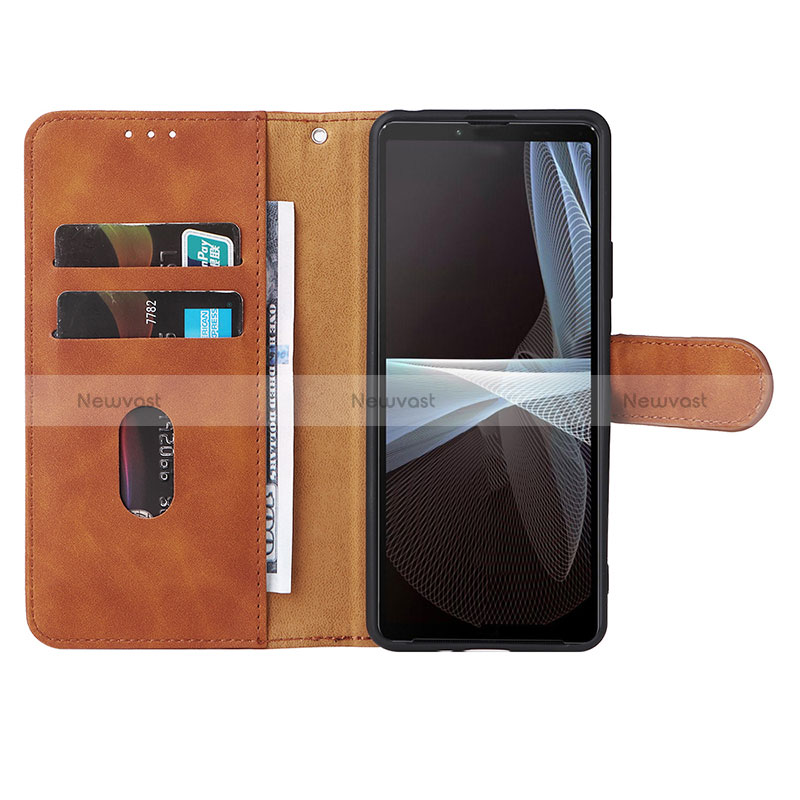 Leather Case Stands Flip Cover Holder L01Z for Sony Xperia 10 IV