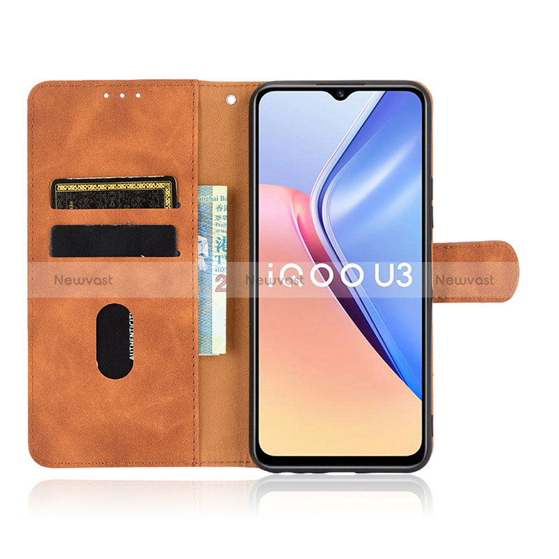 Leather Case Stands Flip Cover Holder L01Z for Vivo iQOO U3 5G