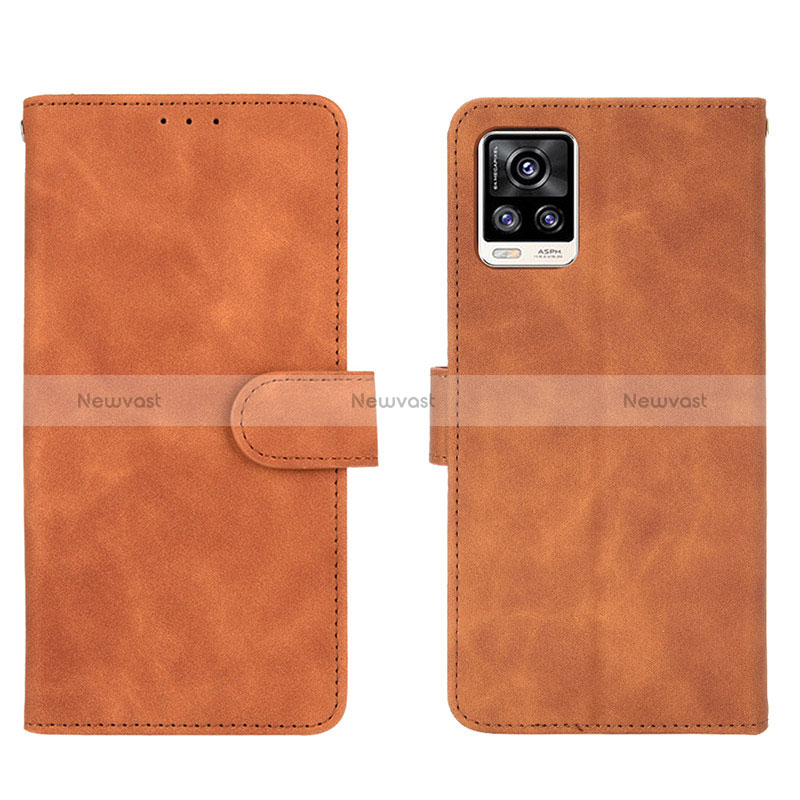 Leather Case Stands Flip Cover Holder L01Z for Vivo V20 (2021)