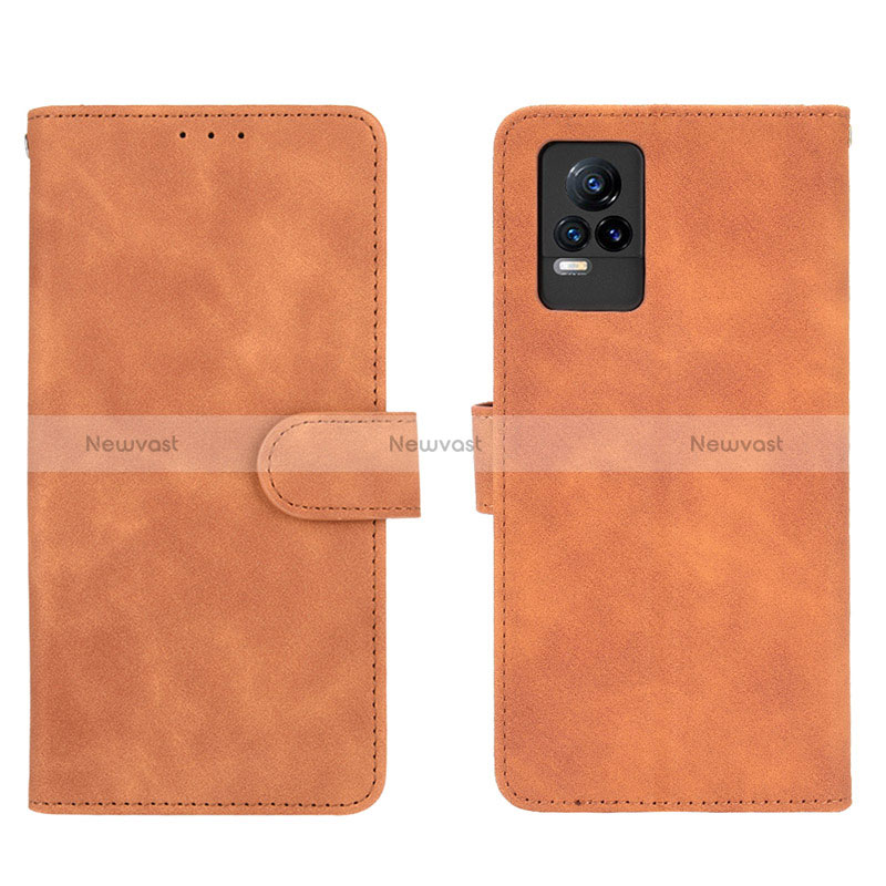 Leather Case Stands Flip Cover Holder L01Z for Vivo V21e 4G