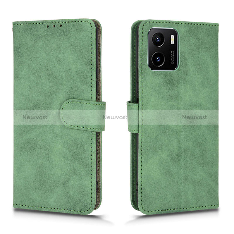 Leather Case Stands Flip Cover Holder L01Z for Vivo Y01A Green