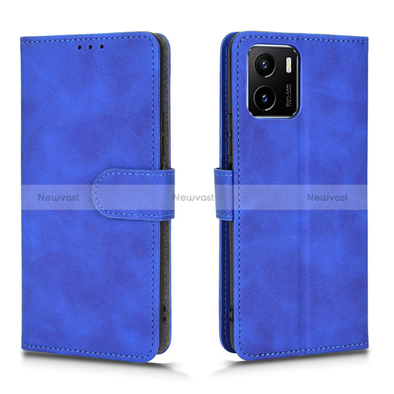 Leather Case Stands Flip Cover Holder L01Z for Vivo Y32t Blue