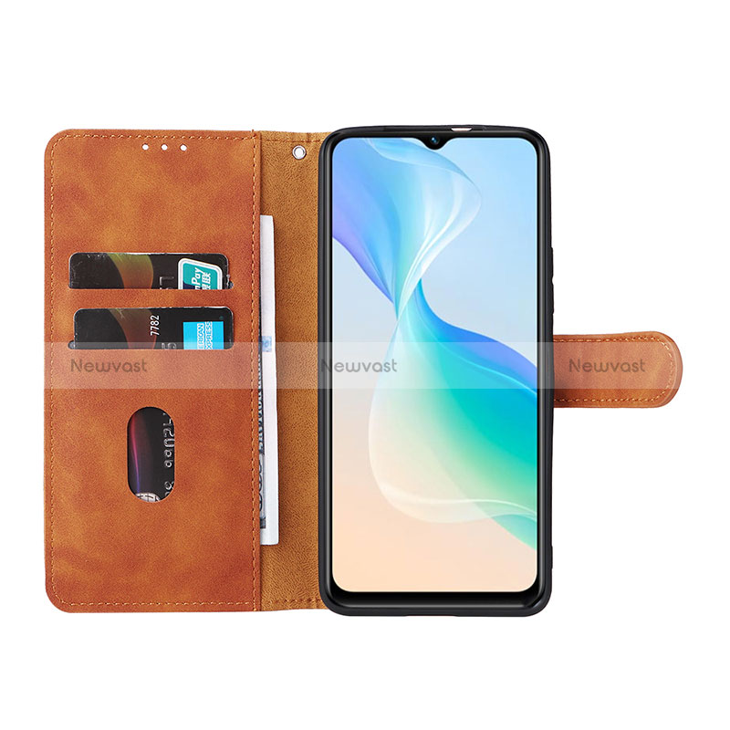 Leather Case Stands Flip Cover Holder L01Z for Vivo Y33e 5G