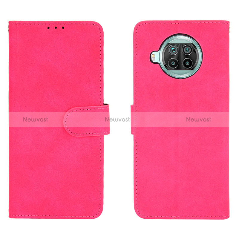 Leather Case Stands Flip Cover Holder L01Z for Xiaomi Mi 10i 5G Hot Pink