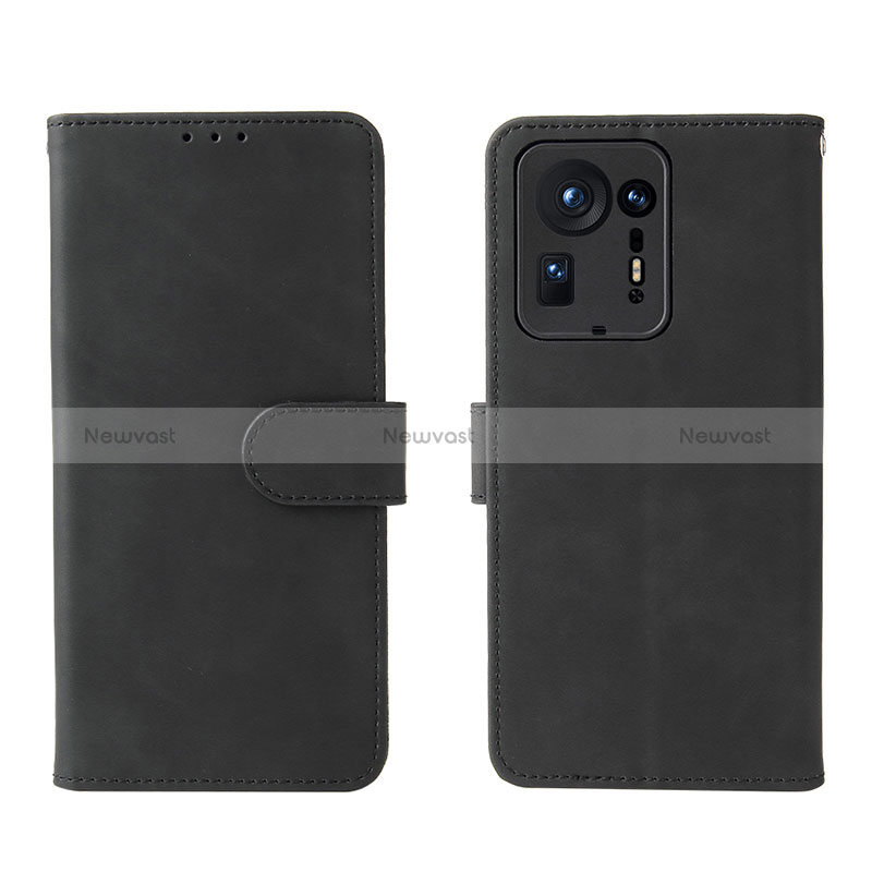 Leather Case Stands Flip Cover Holder L01Z for Xiaomi Mi Mix 4 5G Black