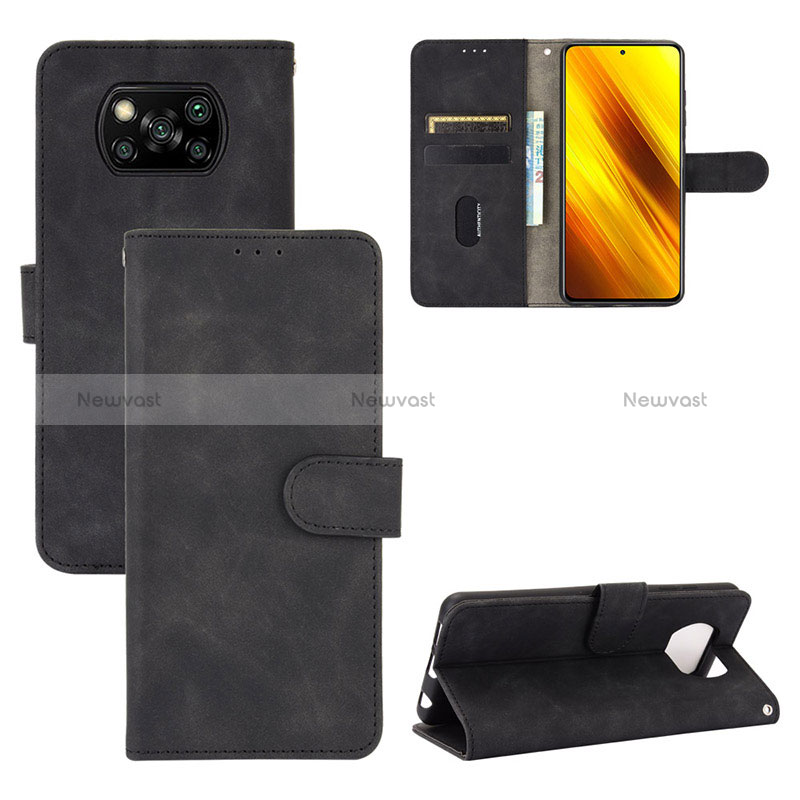 Leather Case Stands Flip Cover Holder L01Z for Xiaomi Poco X3 NFC