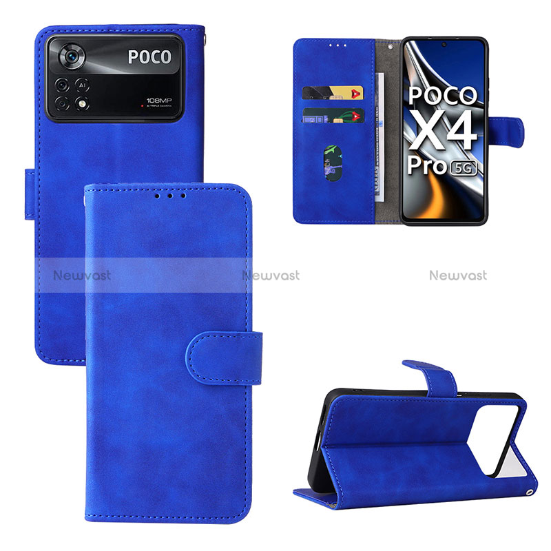 Leather Case Stands Flip Cover Holder L01Z for Xiaomi Poco X4 Pro 5G