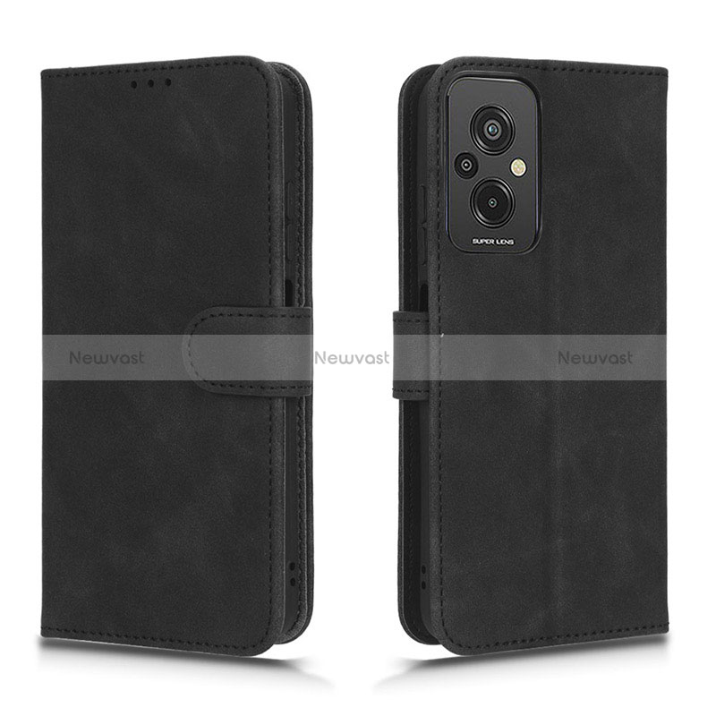 Leather Case Stands Flip Cover Holder L01Z for Xiaomi Redmi 11 Prime 4G Black