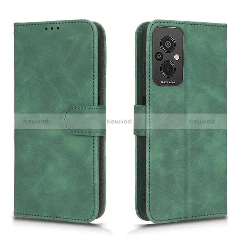 Leather Case Stands Flip Cover Holder L01Z for Xiaomi Redmi 11 Prime 4G Green