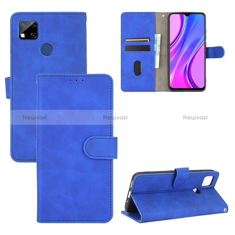 Leather Case Stands Flip Cover Holder L01Z for Xiaomi Redmi 9 India