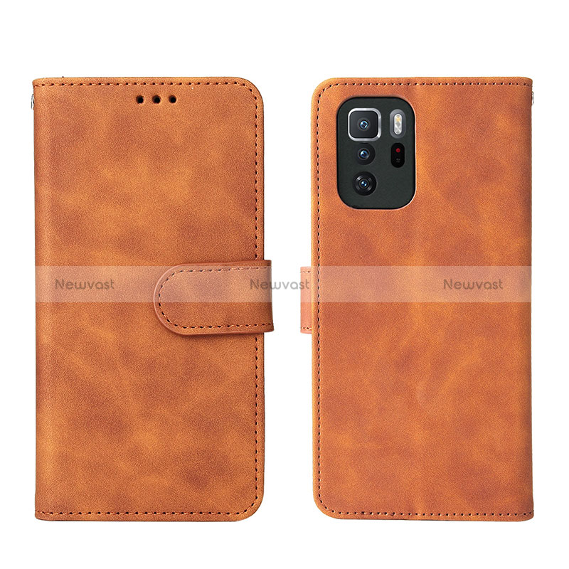 Leather Case Stands Flip Cover Holder L01Z for Xiaomi Redmi Note 10 Pro 5G