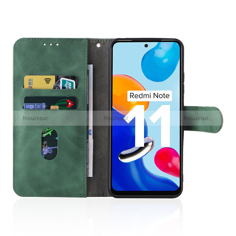 Leather Case Stands Flip Cover Holder L01Z for Xiaomi Redmi Note 11 4G (2022)