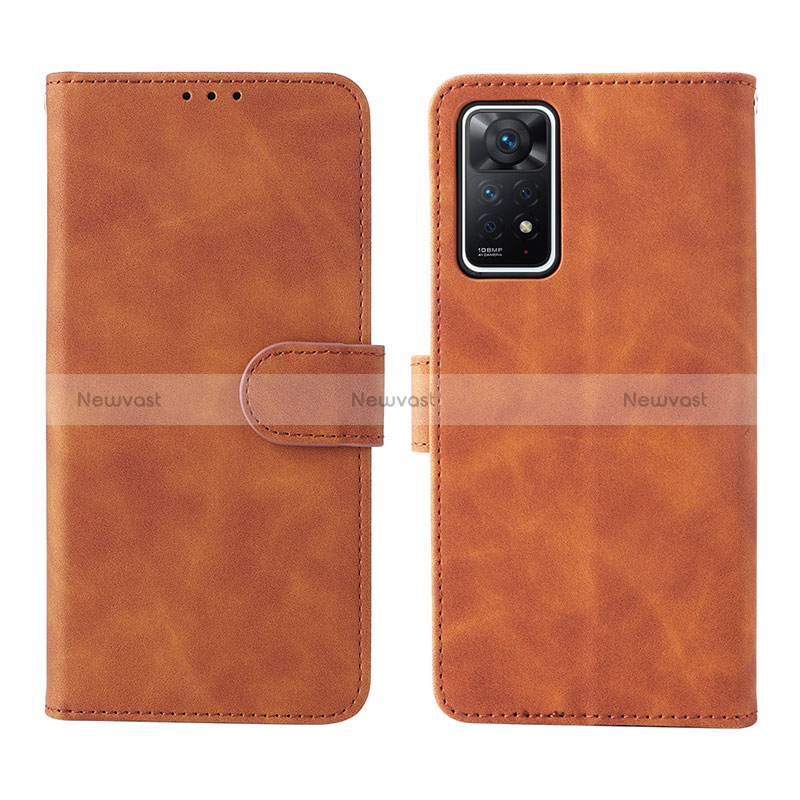 Leather Case Stands Flip Cover Holder L01Z for Xiaomi Redmi Note 11 Pro 4G
