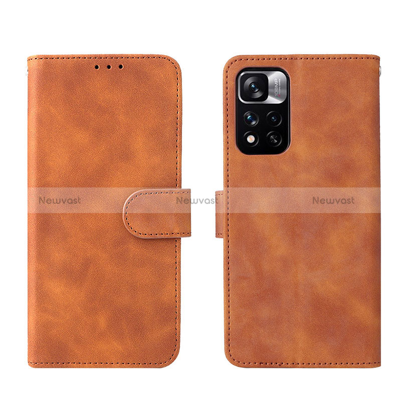 Leather Case Stands Flip Cover Holder L01Z for Xiaomi Redmi Note 11T 5G