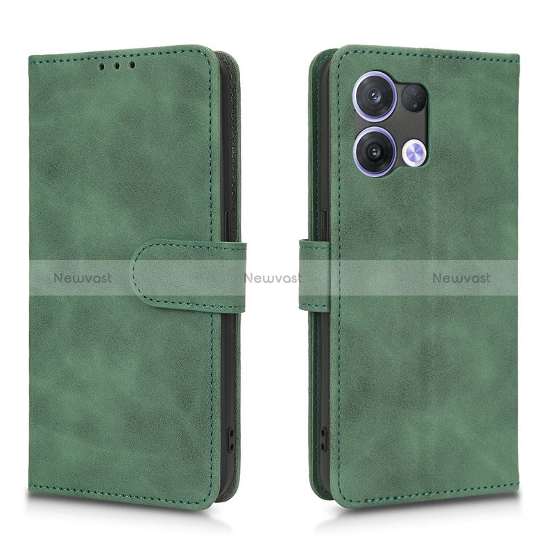 Leather Case Stands Flip Cover Holder L01Z for Xiaomi Redmi Note 13 5G Green