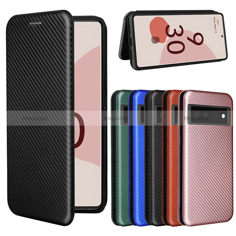Leather Case Stands Flip Cover Holder L02Z for Google Pixel 6 Pro 5G