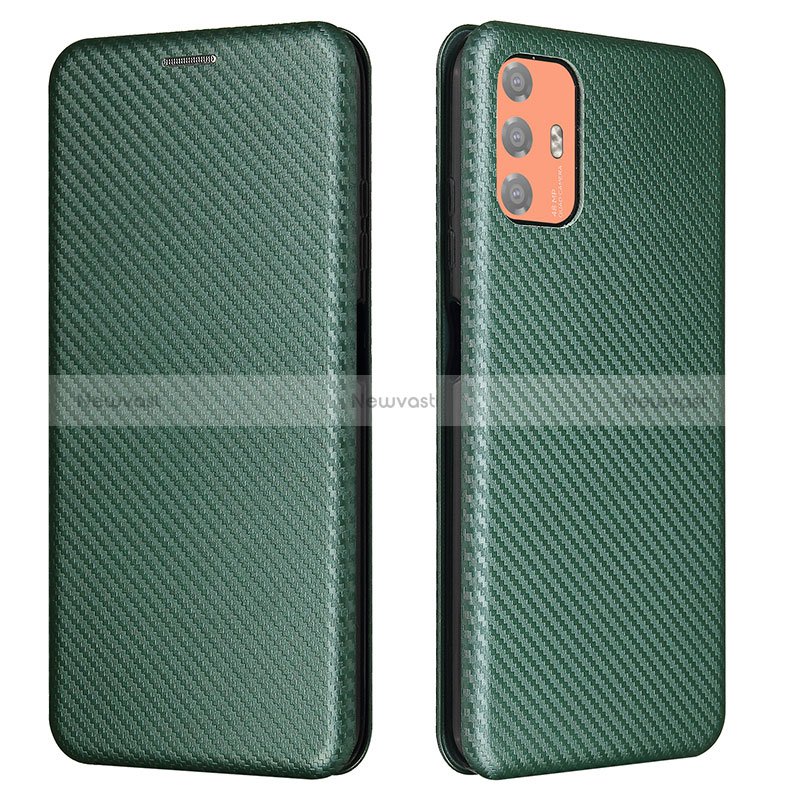 Leather Case Stands Flip Cover Holder L02Z for HTC Desire 21 Pro 5G Green