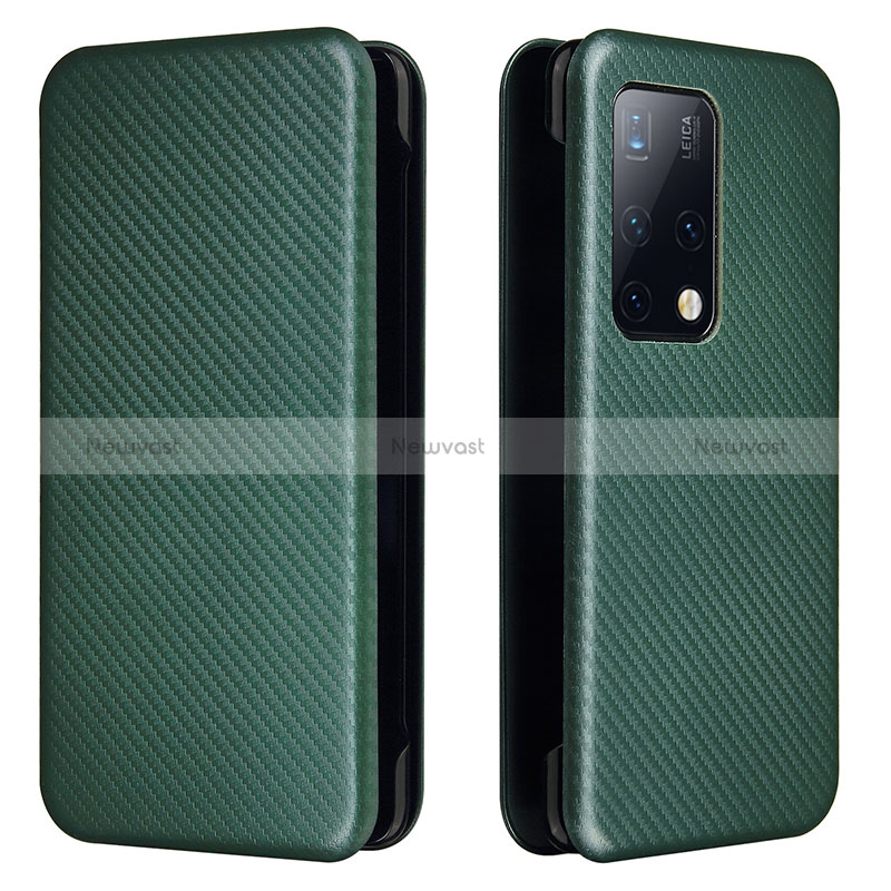 Leather Case Stands Flip Cover Holder L02Z for Huawei Mate X2 Green