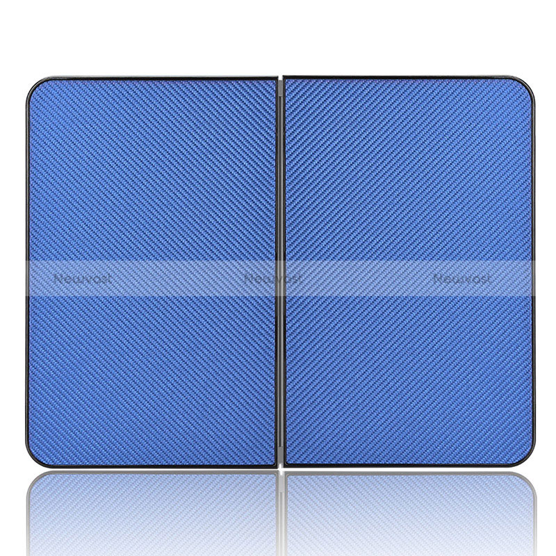 Leather Case Stands Flip Cover Holder L02Z for Microsoft Surface Duo Blue