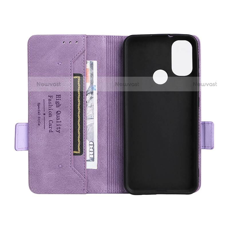 Leather Case Stands Flip Cover Holder L02Z for Motorola Moto E20