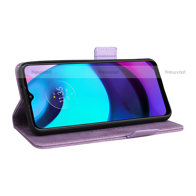 Leather Case Stands Flip Cover Holder L02Z for Motorola Moto E40