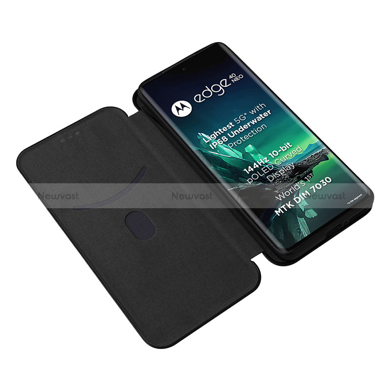 Leather Case Stands Flip Cover Holder L02Z for Motorola Moto Edge 40 Neo 5G