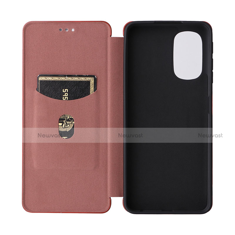 Leather Case Stands Flip Cover Holder L02Z for Motorola Moto G52j 5G