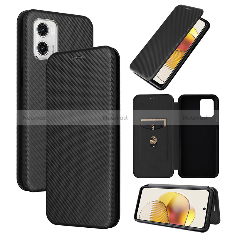 Leather Case Stands Flip Cover Holder L02Z for Motorola Moto G53 5G