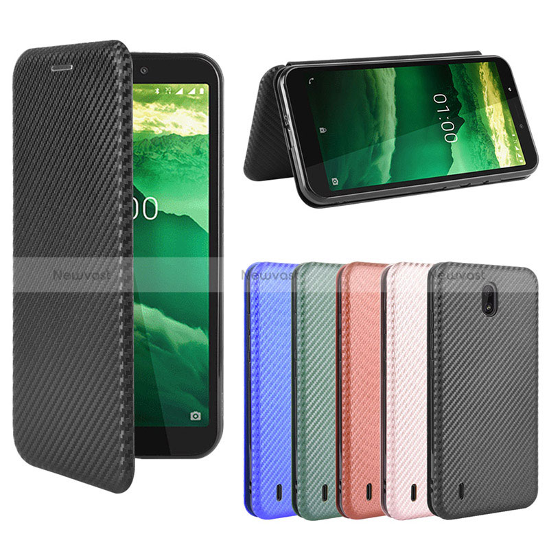 Leather Case Stands Flip Cover Holder L02Z for Nokia C2