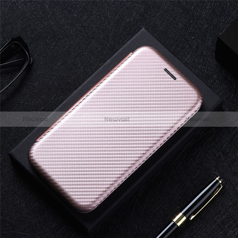 Leather Case Stands Flip Cover Holder L02Z for OnePlus Ace Pro 5G Rose Gold