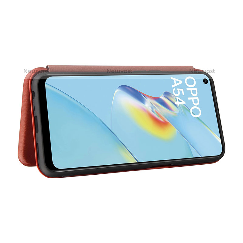 Leather Case Stands Flip Cover Holder L02Z for Oppo A54 4G