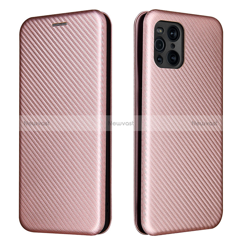 Leather Case Stands Flip Cover Holder L02Z for Oppo Find X3 5G