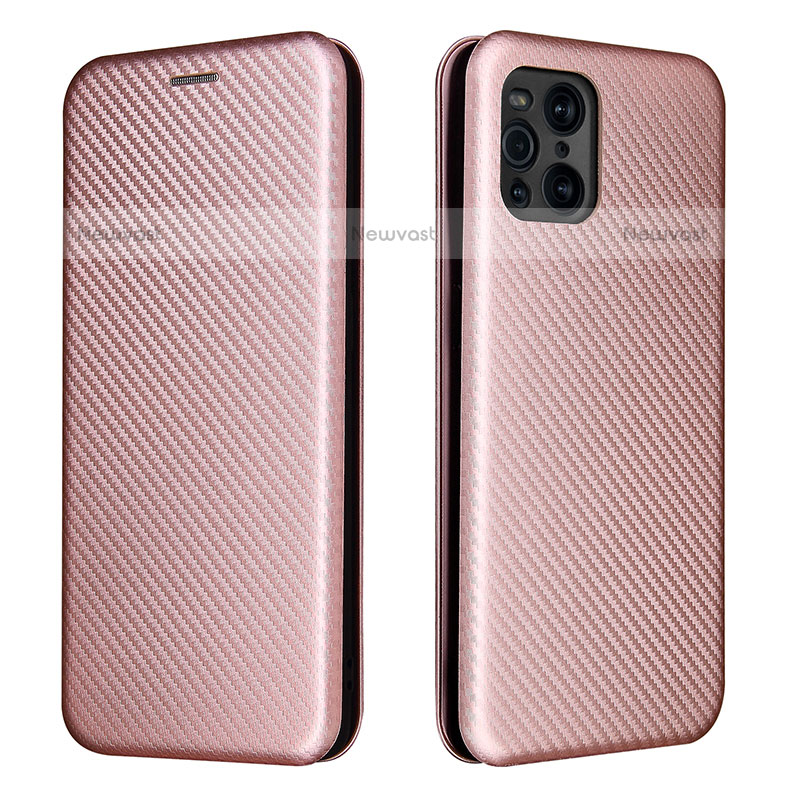 Leather Case Stands Flip Cover Holder L02Z for Oppo Find X3 Pro 5G