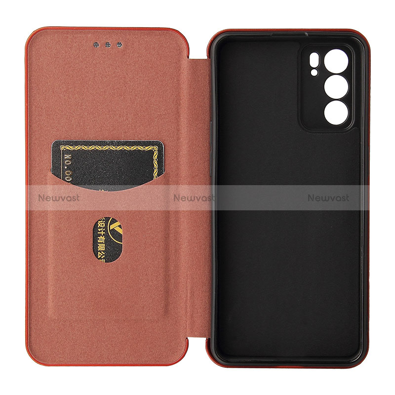Leather Case Stands Flip Cover Holder L02Z for Oppo Reno6 5G