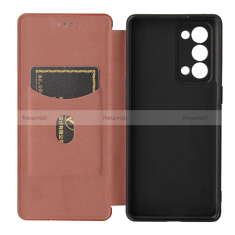 Leather Case Stands Flip Cover Holder L02Z for Oppo Reno6 Pro+ Plus 5G