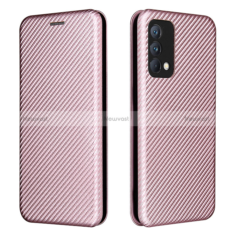 Leather Case Stands Flip Cover Holder L02Z for Realme GT Master 5G Rose Gold