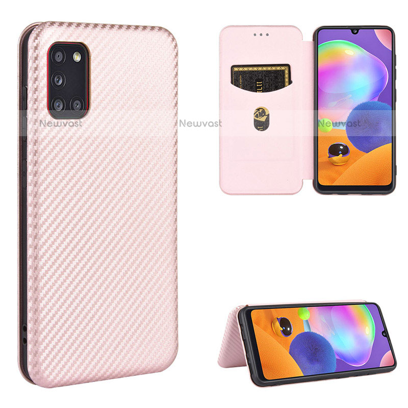 Leather Case Stands Flip Cover Holder L02Z for Samsung Galaxy A31