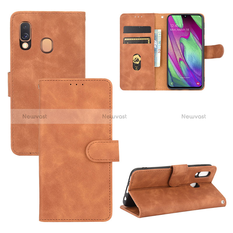 Leather Case Stands Flip Cover Holder L02Z for Samsung Galaxy A40