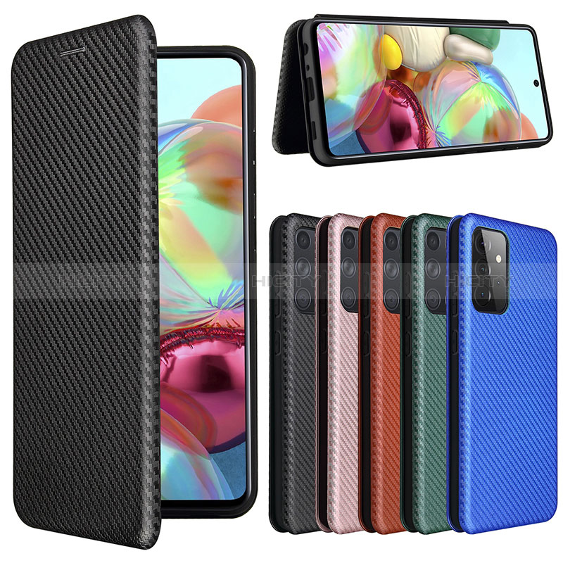 Leather Case Stands Flip Cover Holder L02Z for Samsung Galaxy A72 4G