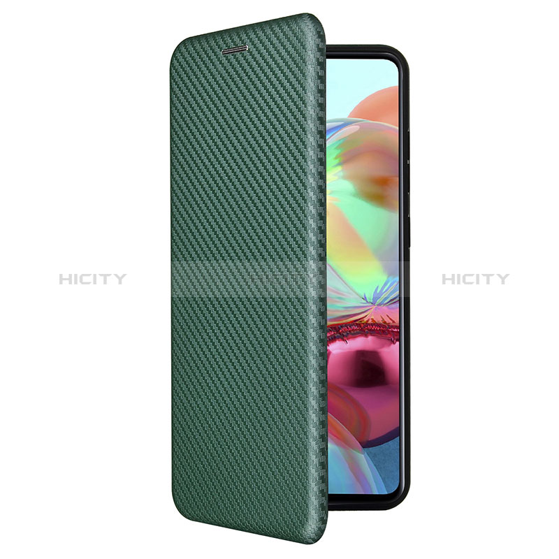 Leather Case Stands Flip Cover Holder L02Z for Samsung Galaxy A72 4G Green