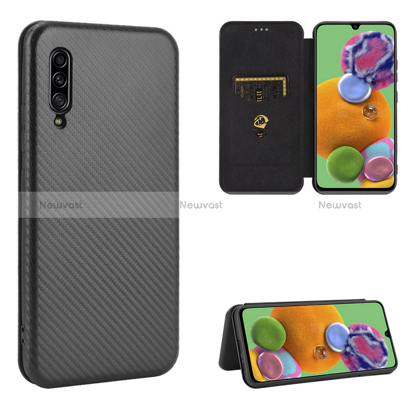 Leather Case Stands Flip Cover Holder L02Z for Samsung Galaxy A90 5G