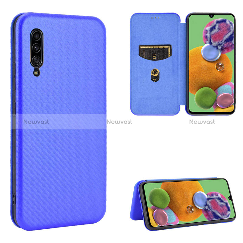 Leather Case Stands Flip Cover Holder L02Z for Samsung Galaxy A90 5G