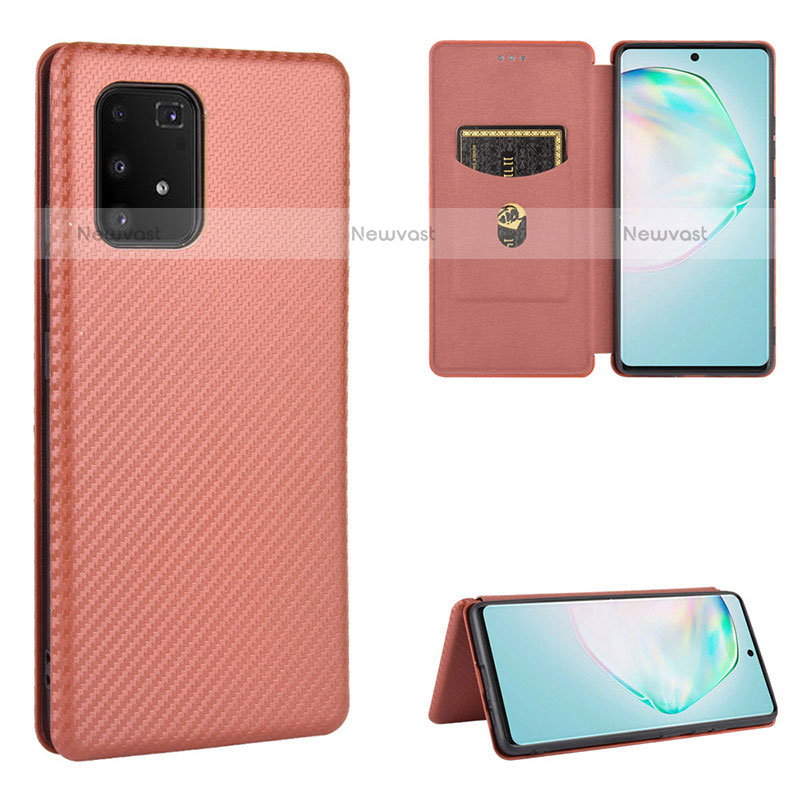 Leather Case Stands Flip Cover Holder L02Z for Samsung Galaxy A91