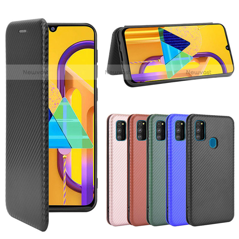 Leather Case Stands Flip Cover Holder L02Z for Samsung Galaxy M21
