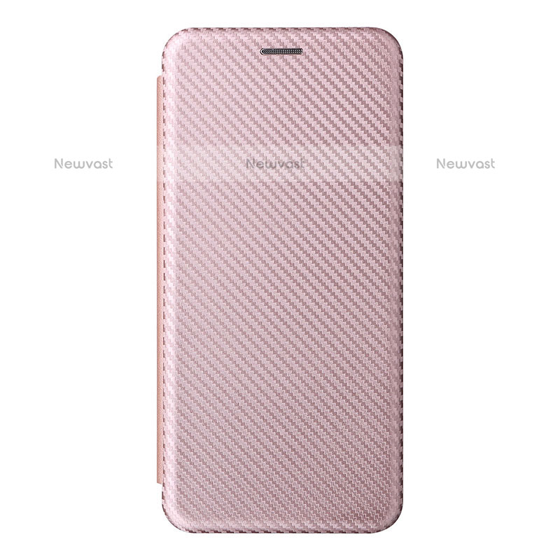 Leather Case Stands Flip Cover Holder L02Z for Samsung Galaxy M33 5G Rose Gold